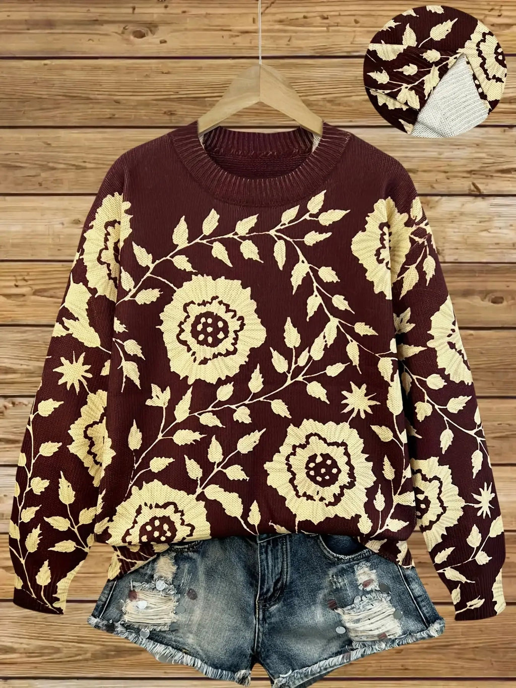Amélie – Pull Élégant à Motif Floral