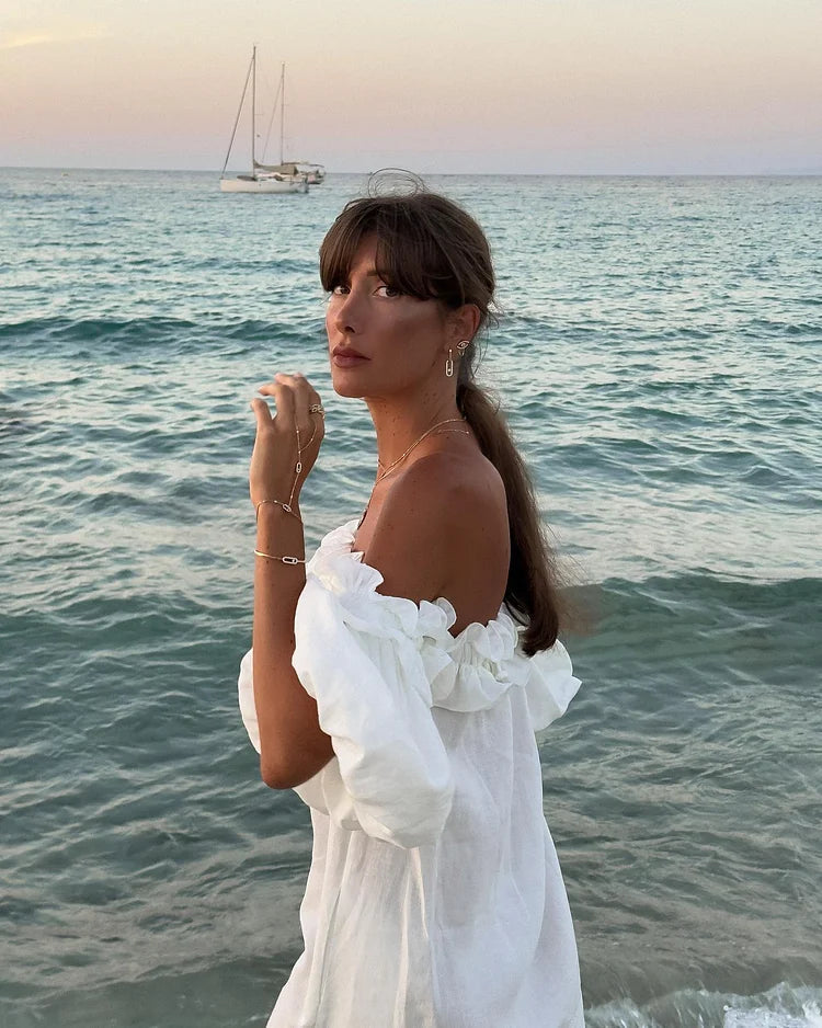 Francisca - Élégante robe d'été à épaules dénudées