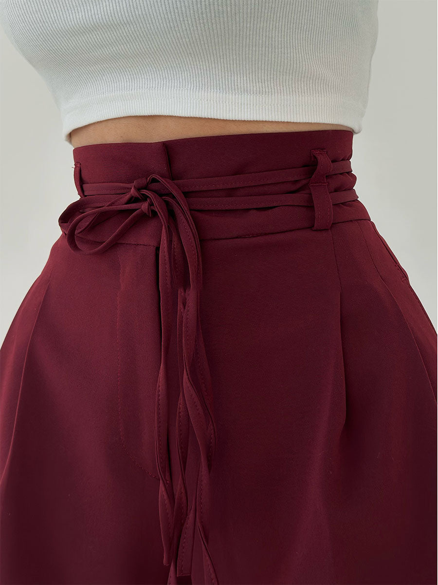 STEFANIA | Pantalon Taille Haute à Jambes Larges