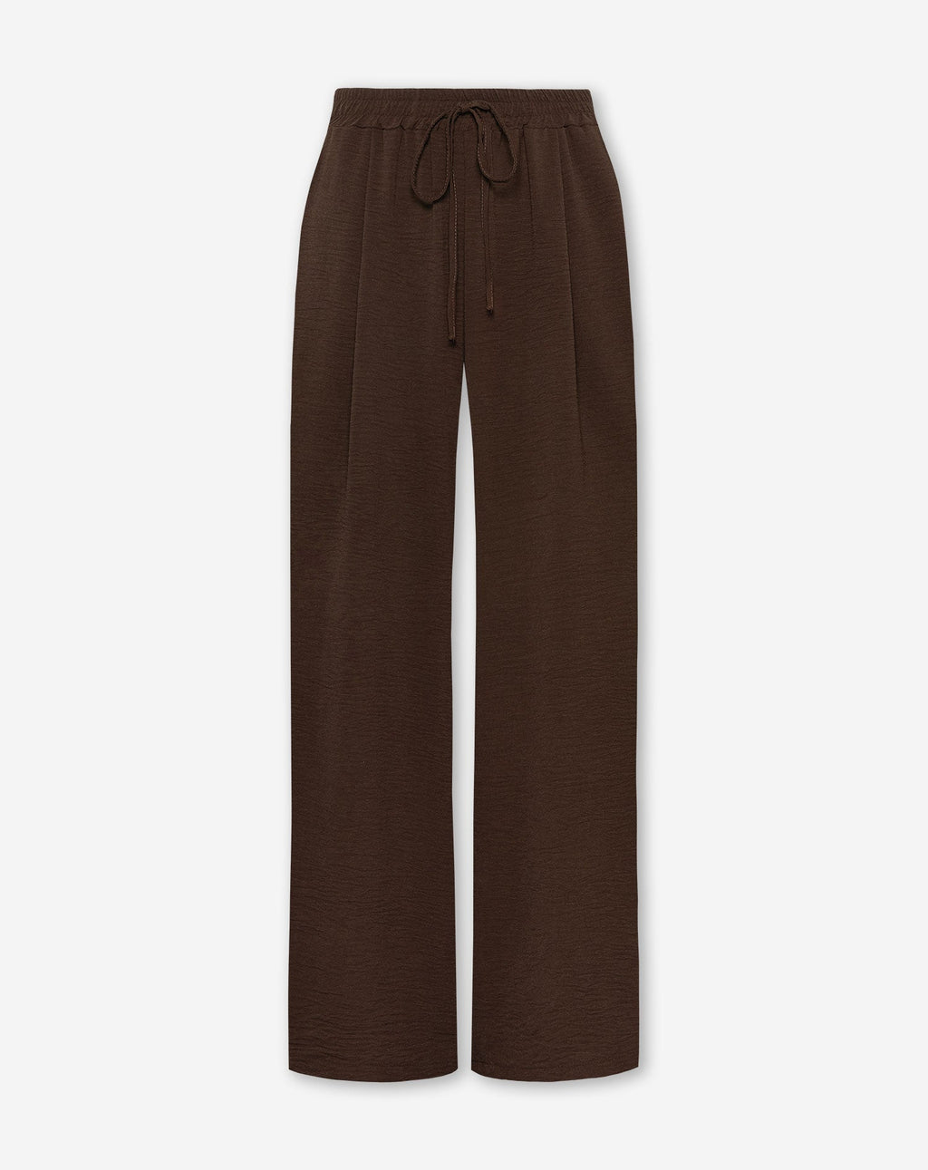 JULIE | Pantalon Brun à Jambes Larges