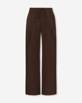 JULIE | Pantalon Brun à Jambes Larges