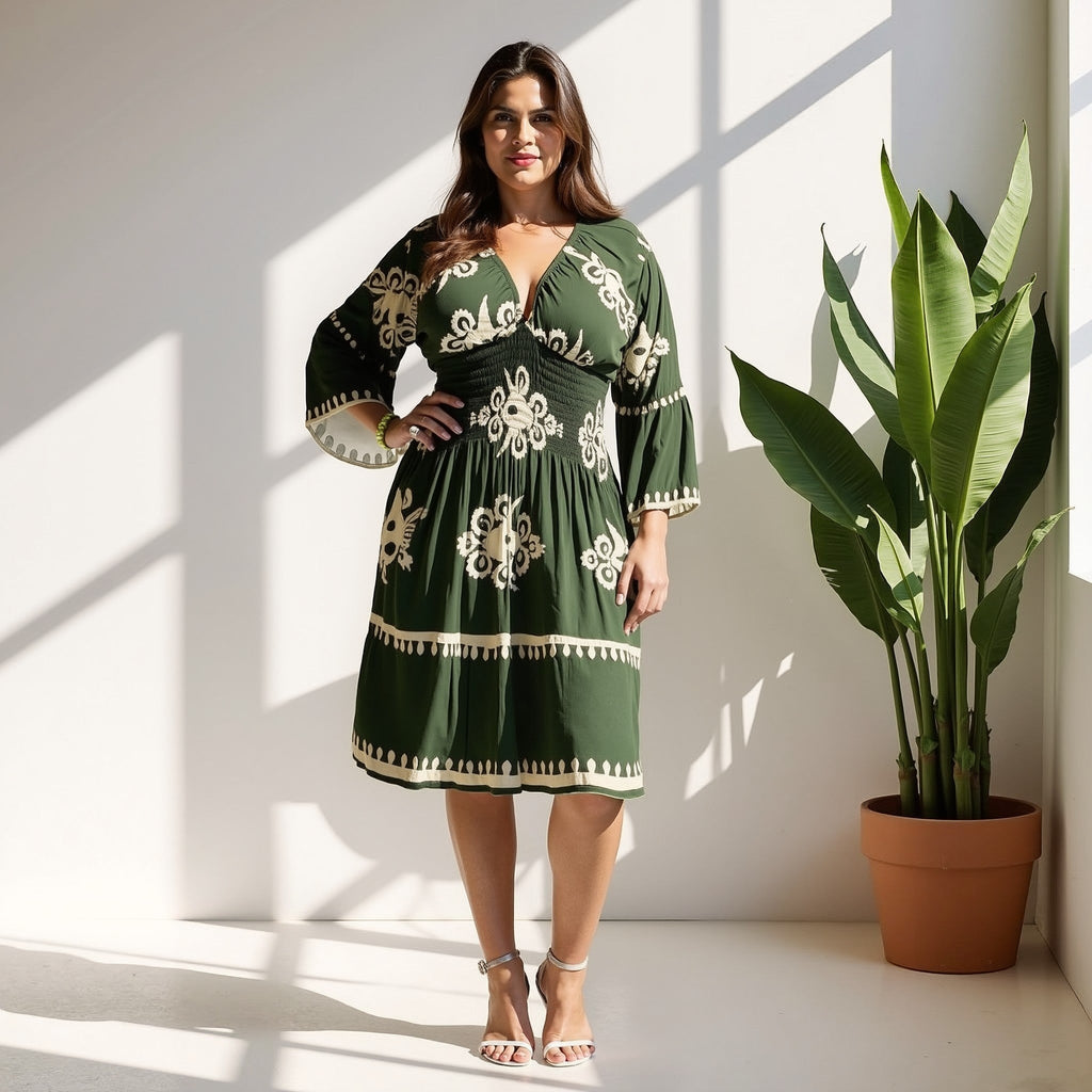 Robe Liora modelante la silhouette