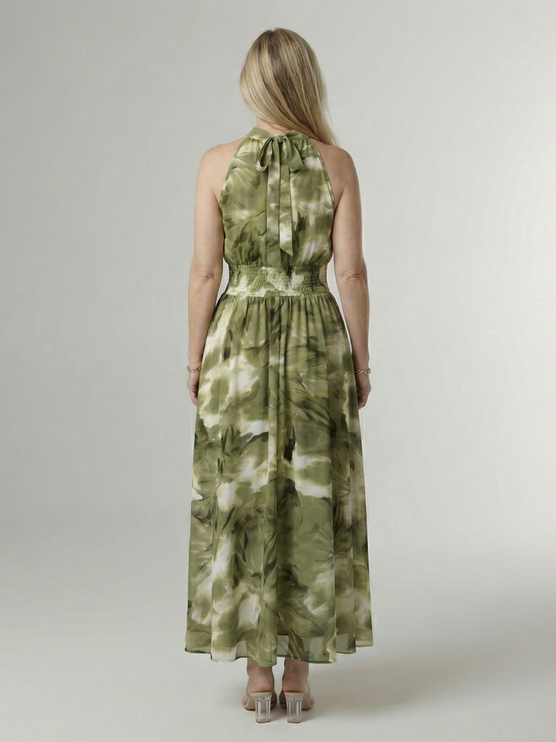 Martyna | Robe Midi à Col Halter