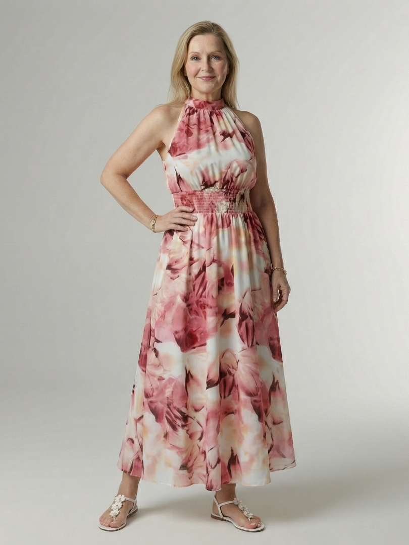 Martyna | Robe Midi à Col Halter