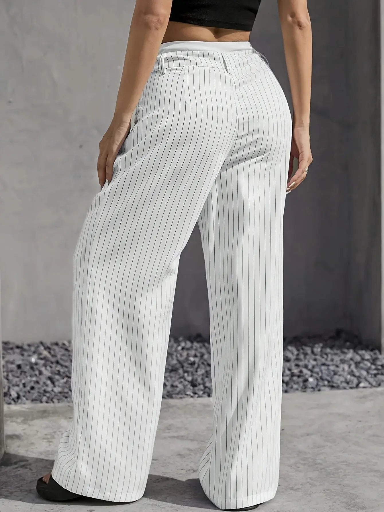 Lia | Pantalon à rayures taille haute