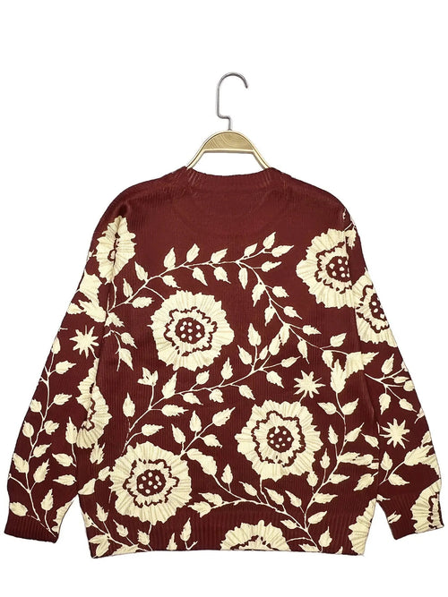 Amélie – Pull Élégant à Motif Floral