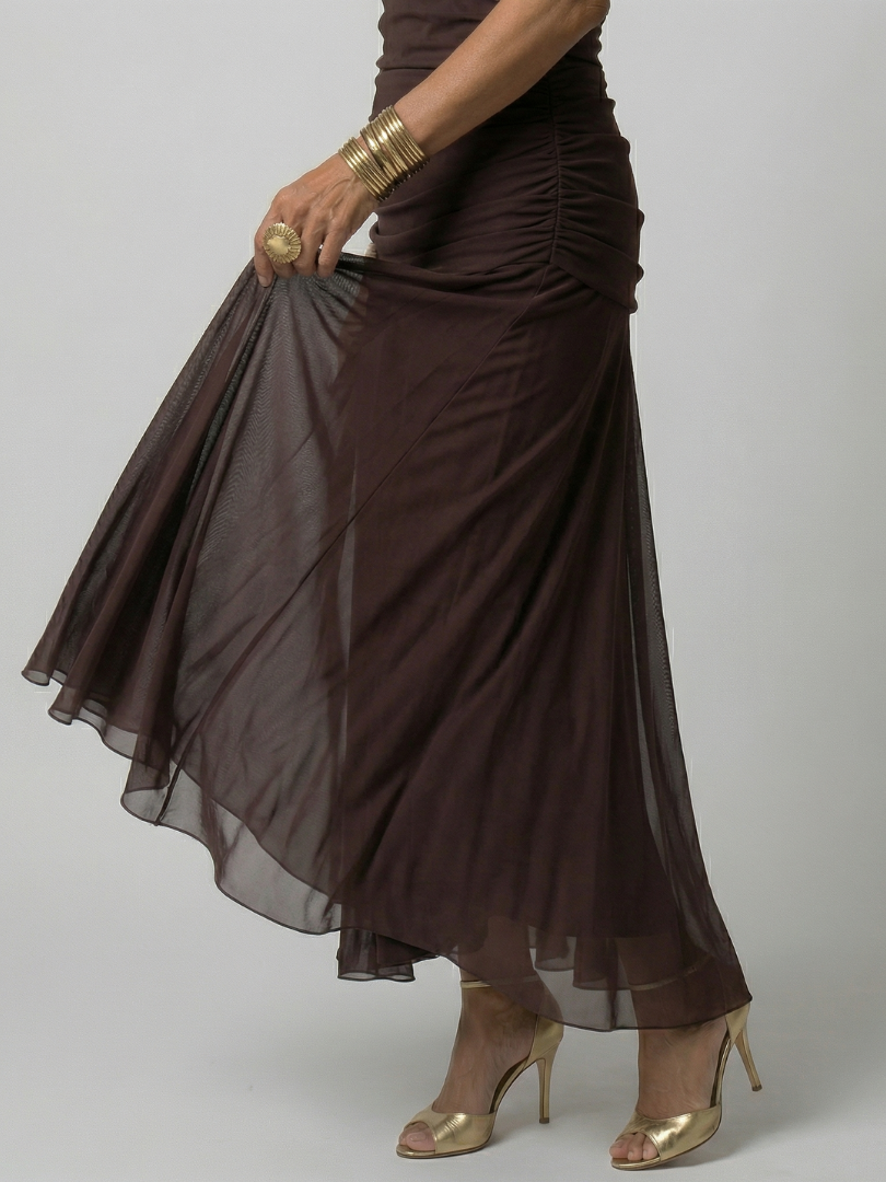 Żaneta | Robe midi à épaules dénudées
