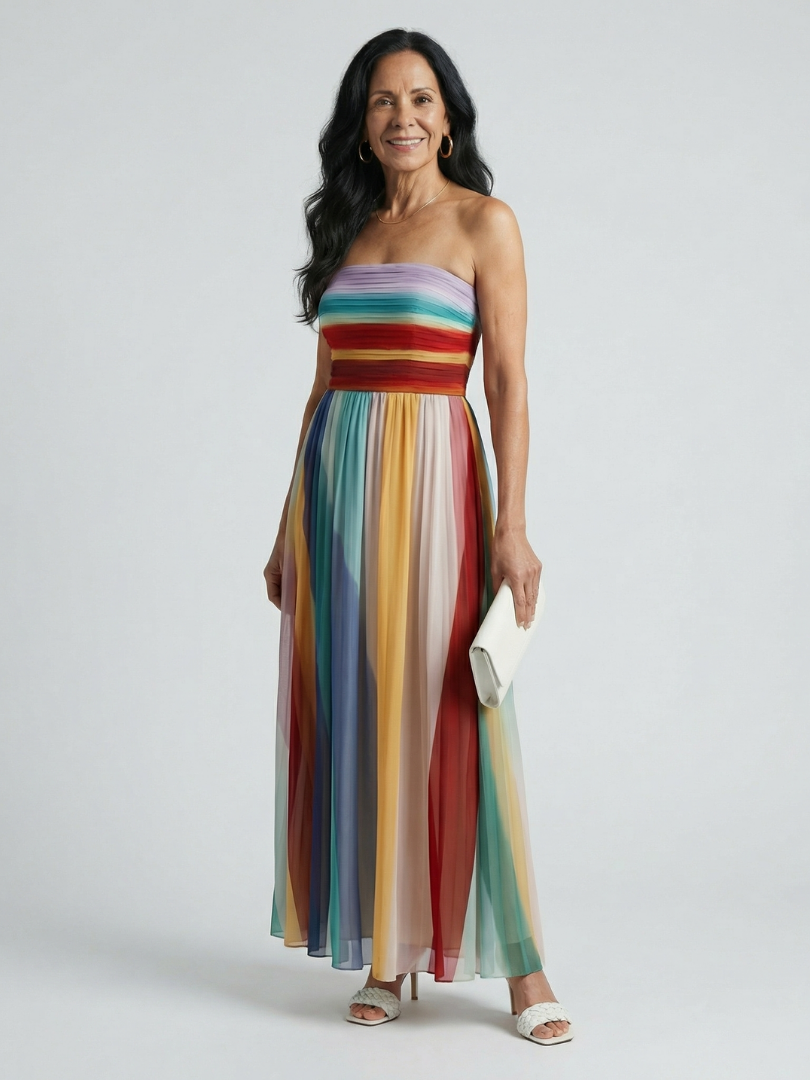 Weronika | Robe maxi à rayures