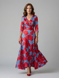 Joanna | Robe midi à décolleté croisé