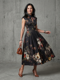 Monika | Robe midi plissée fleurie