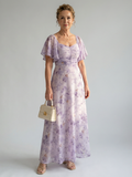 Patrycja | Robe midi à manches volantées