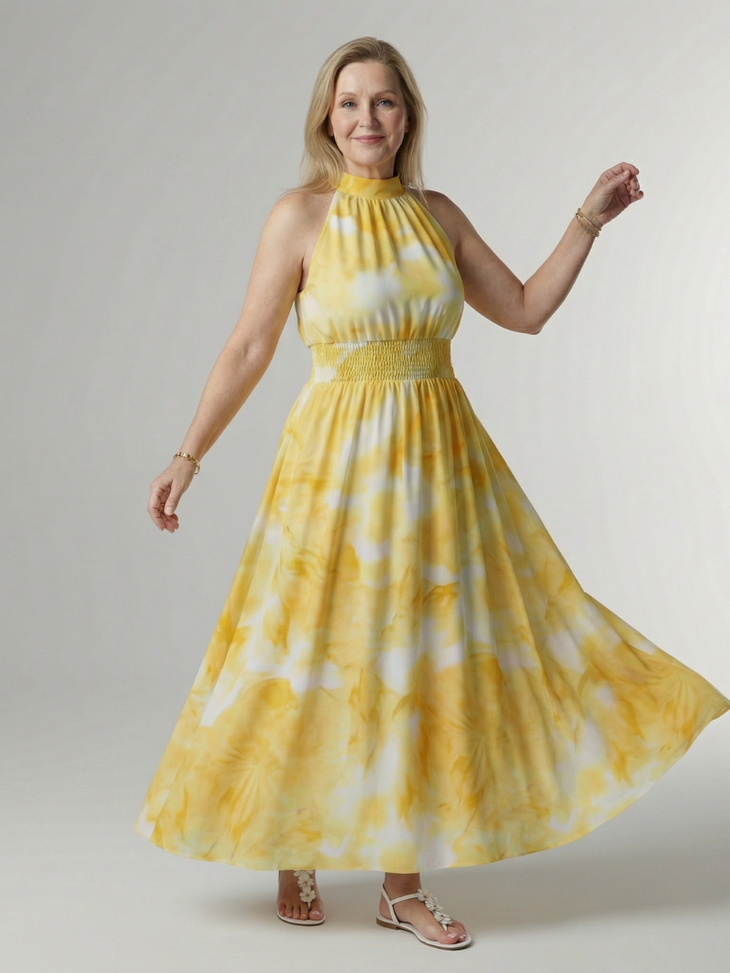 Martyna | Robe Midi à Col Halter
