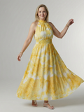 Martyna | Robe Midi à Col Halter