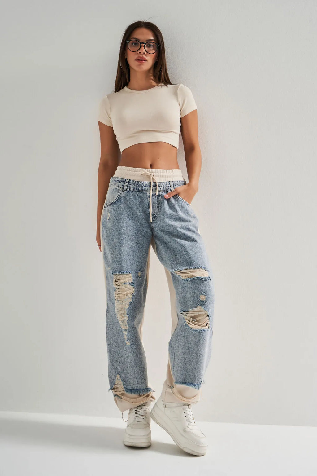 Jean jogger à coupe confortable