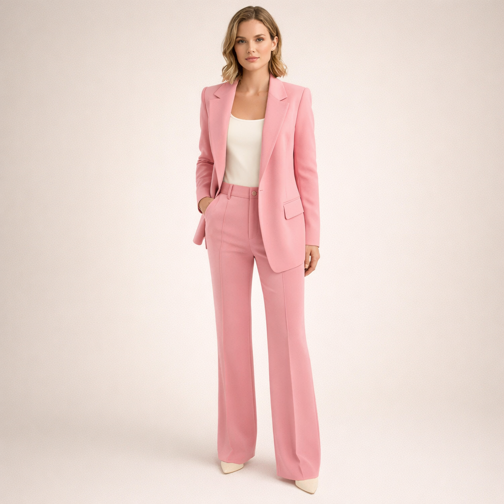 Vanessa | Ensemble tailleur élégant avec pantalons évasés