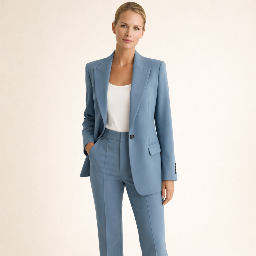 Vanessa | Ensemble tailleur élégant avec pantalons évasés