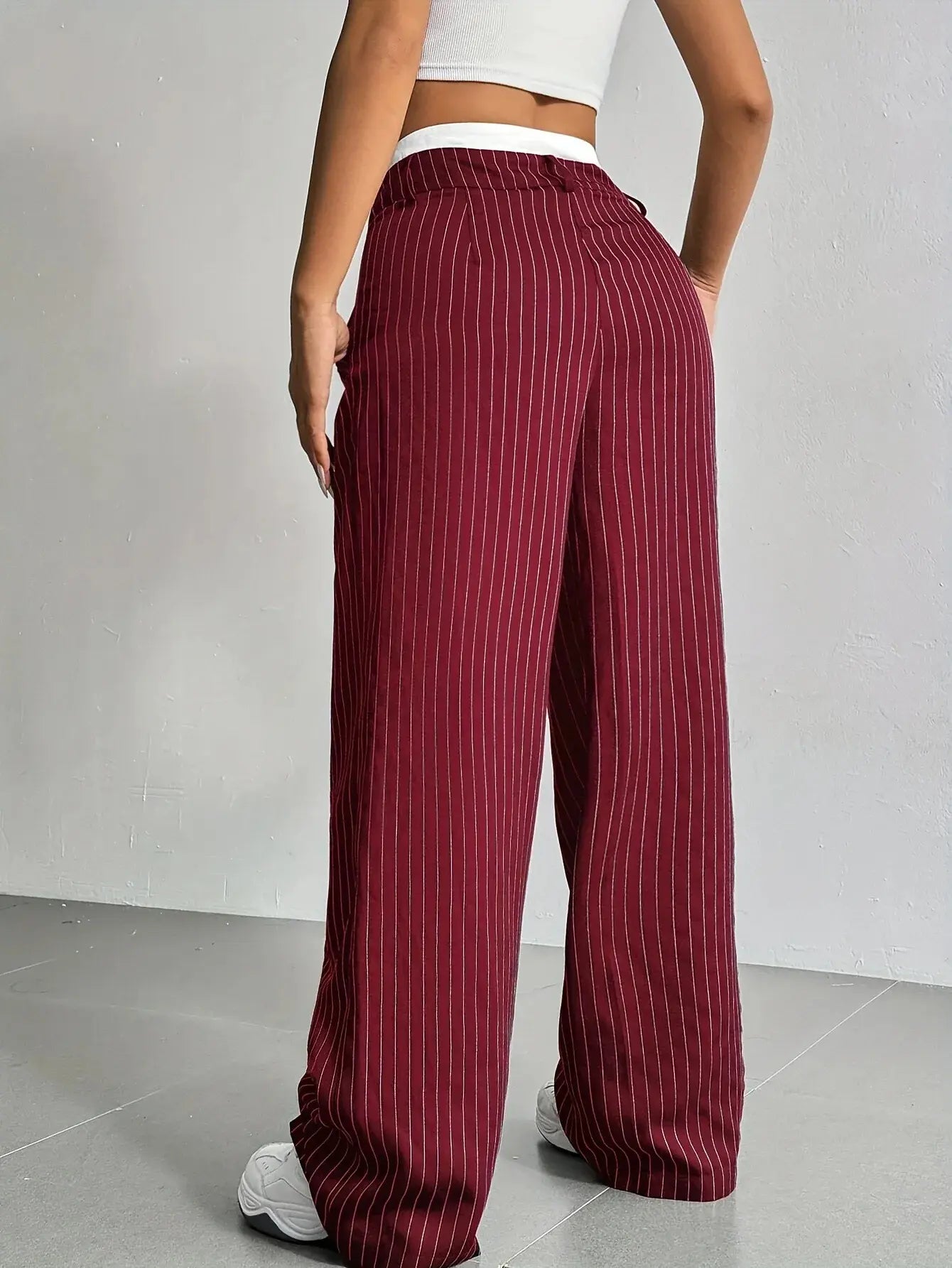 Lia | Pantalon à rayures taille haute
