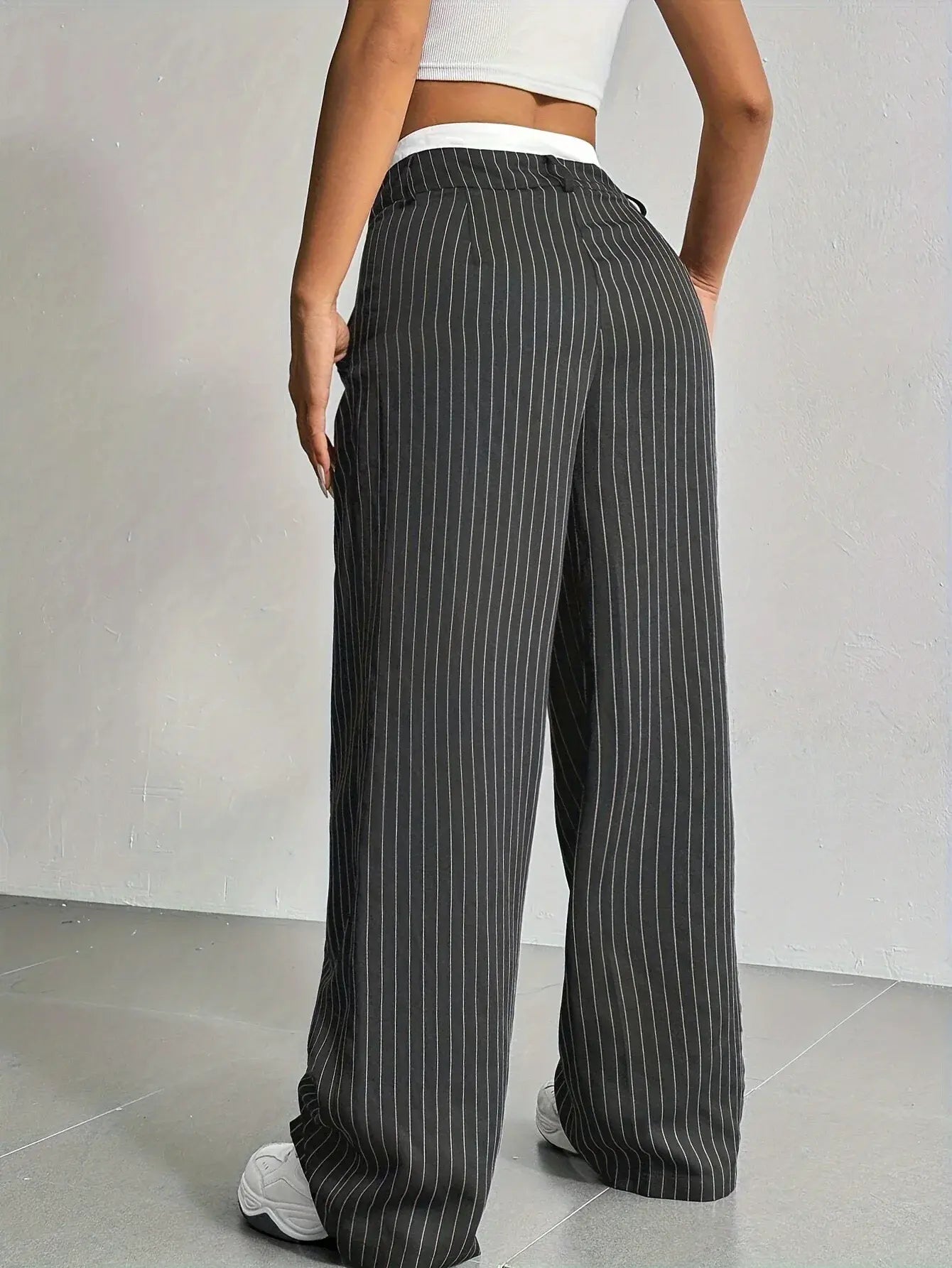 Lauren™ | Gestreept broek met hoge taille