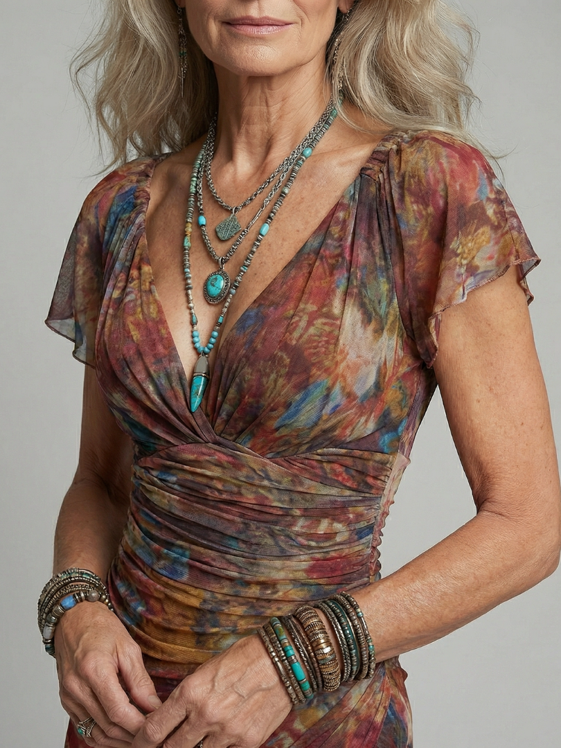 Kamila | Robe Midi à col halter