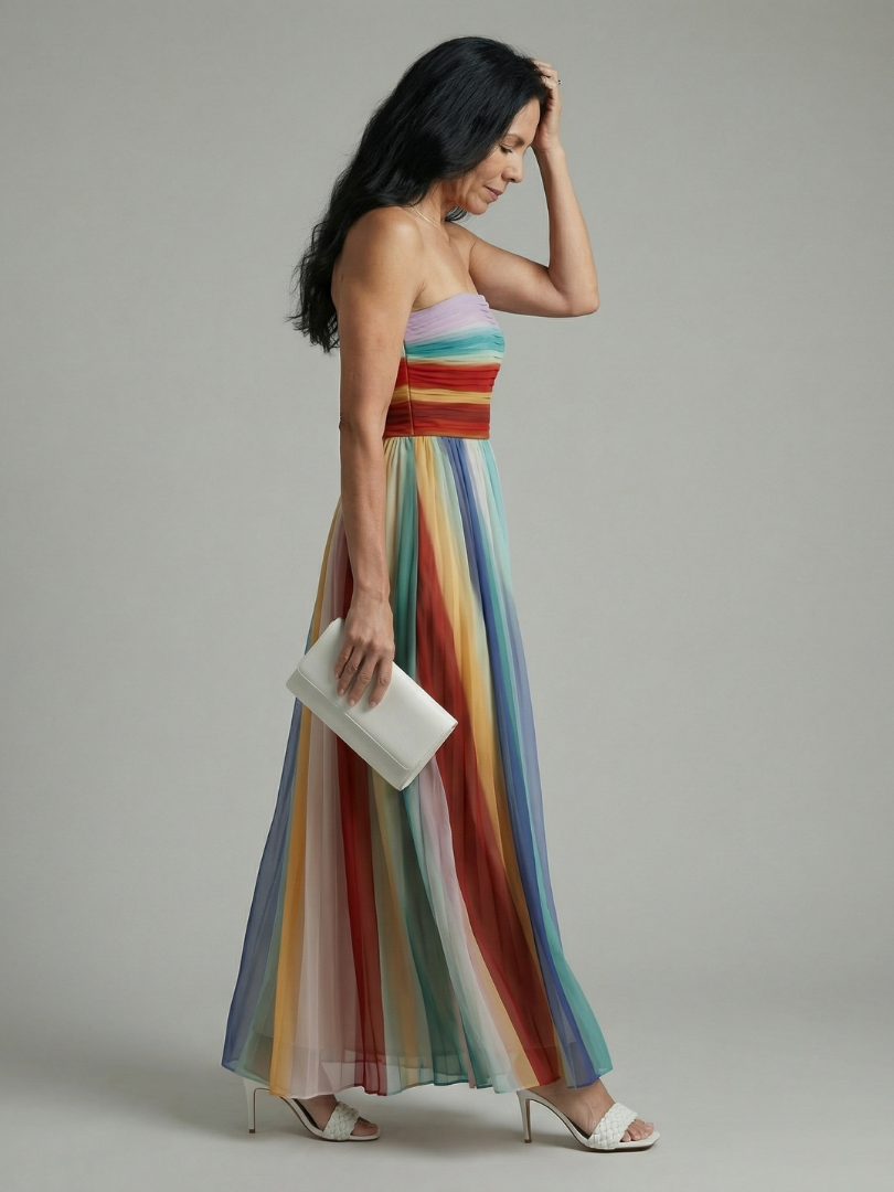 Weronika | Robe maxi à rayures