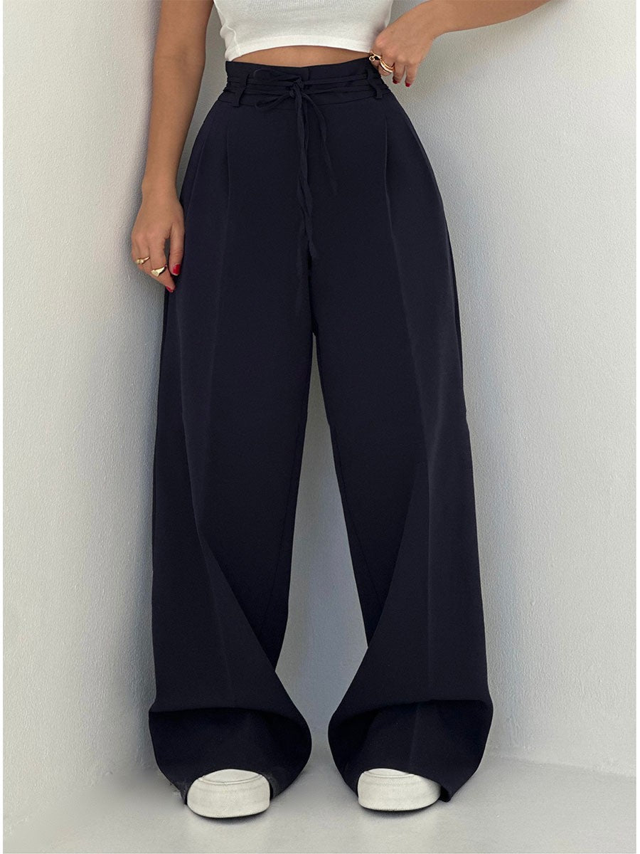 STEFANIA | Pantalon Taille Haute à Jambes Larges