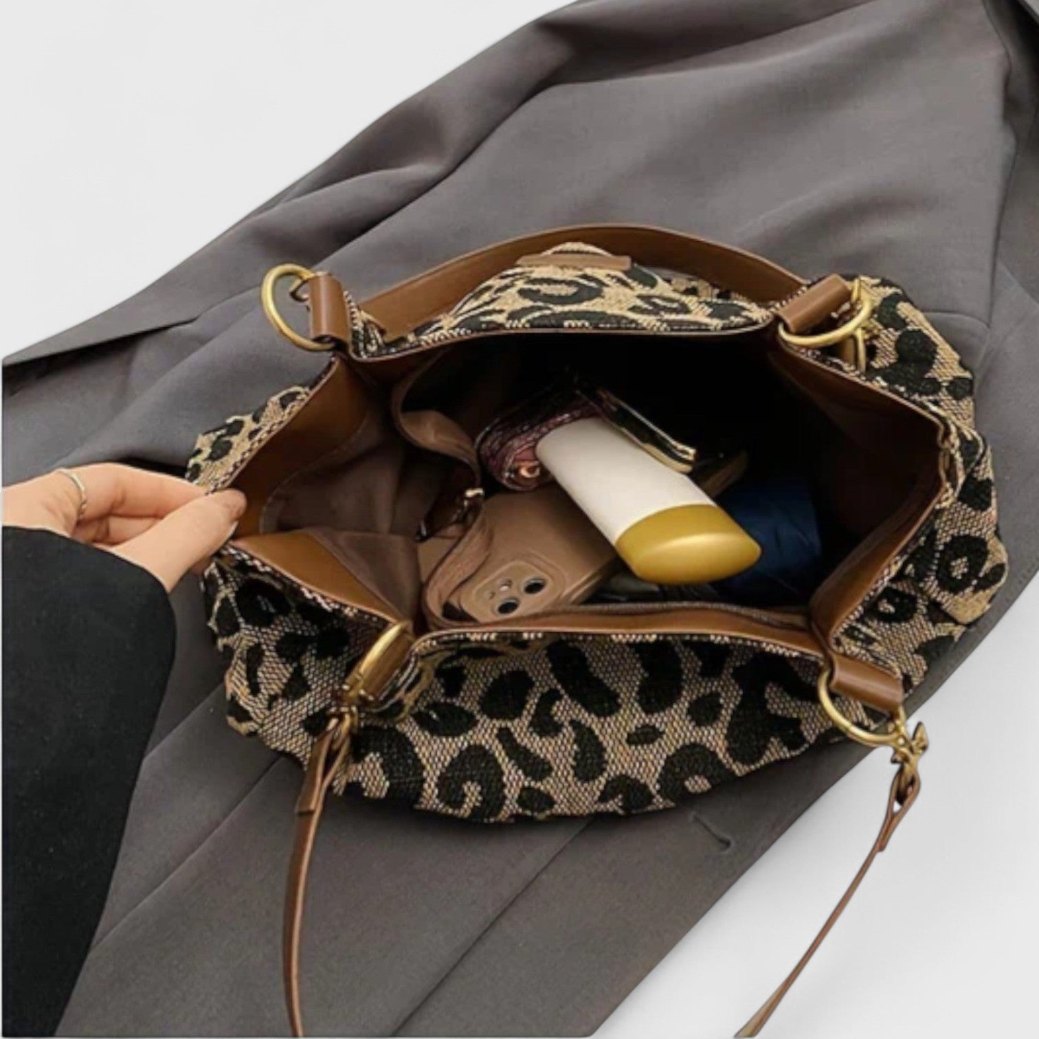Dobrogosta – Sac de courses stylé à motif léopard
