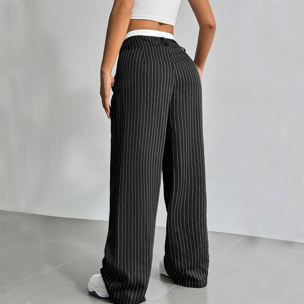 Lia | Pantalon à rayures taille haute