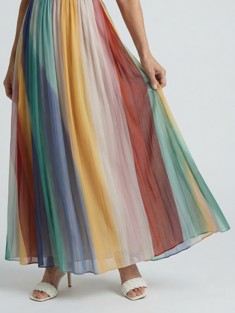 Weronika | Robe maxi à rayures