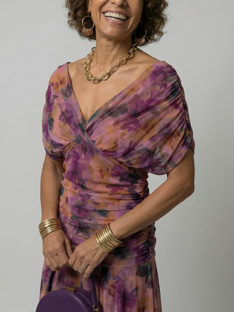 Żaneta | Robe midi à épaules dénudées