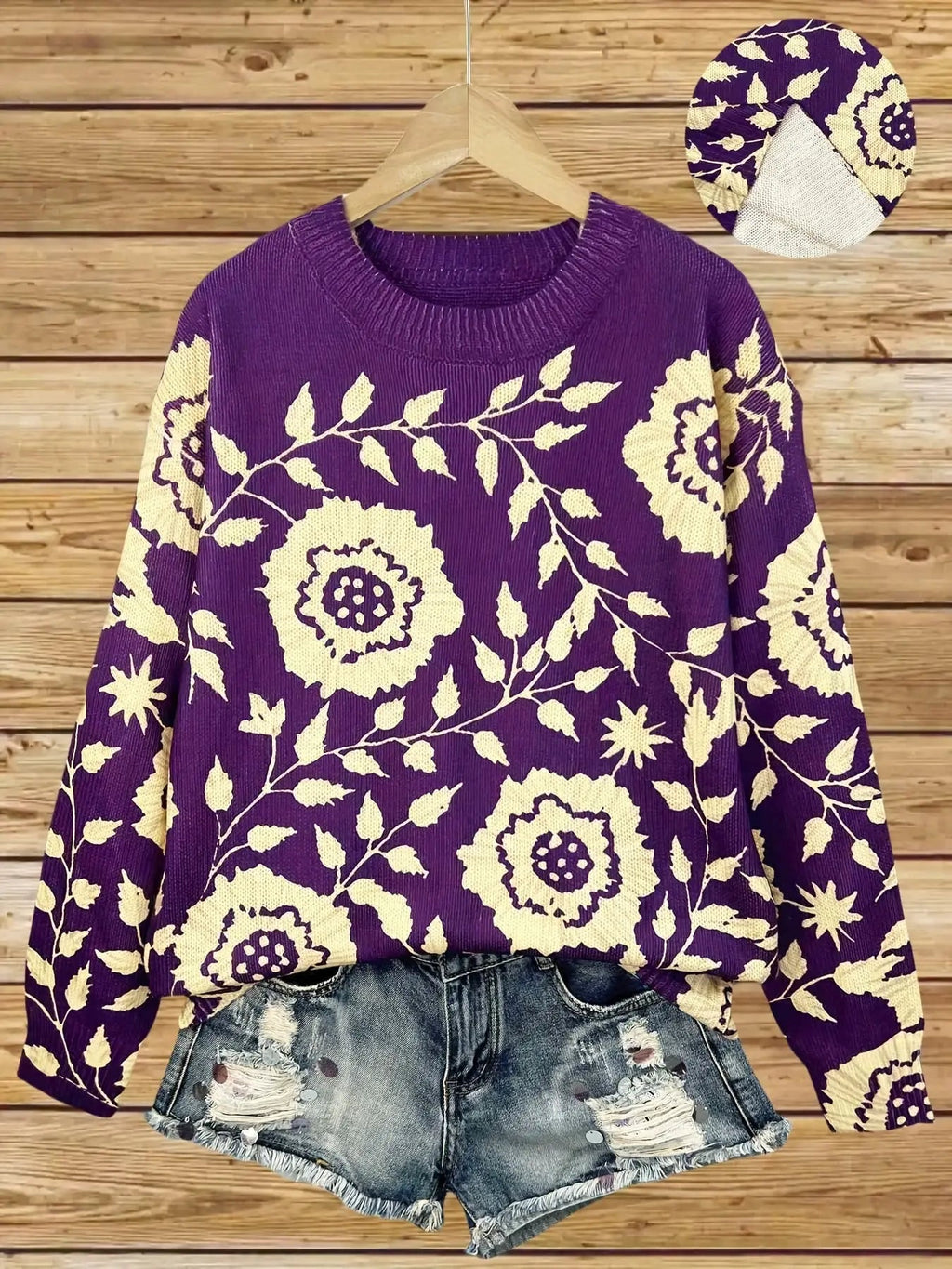 Amélie – Pull Élégant à Motif Floral