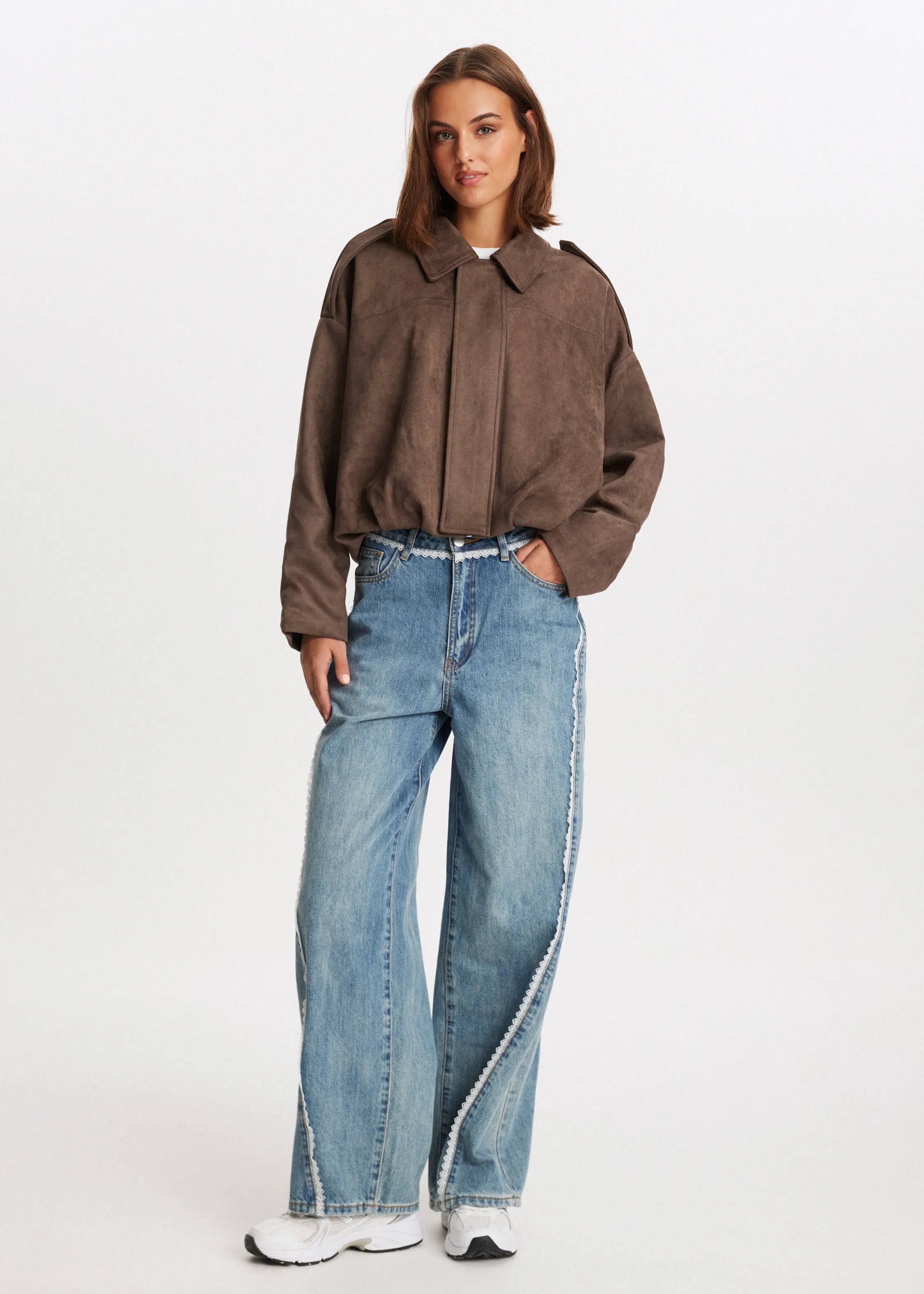 Camille™ | Veste Cropped en Suède Signature