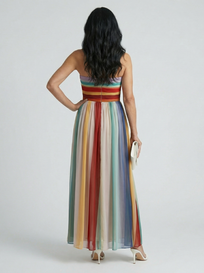 Weronika | Robe maxi à rayures