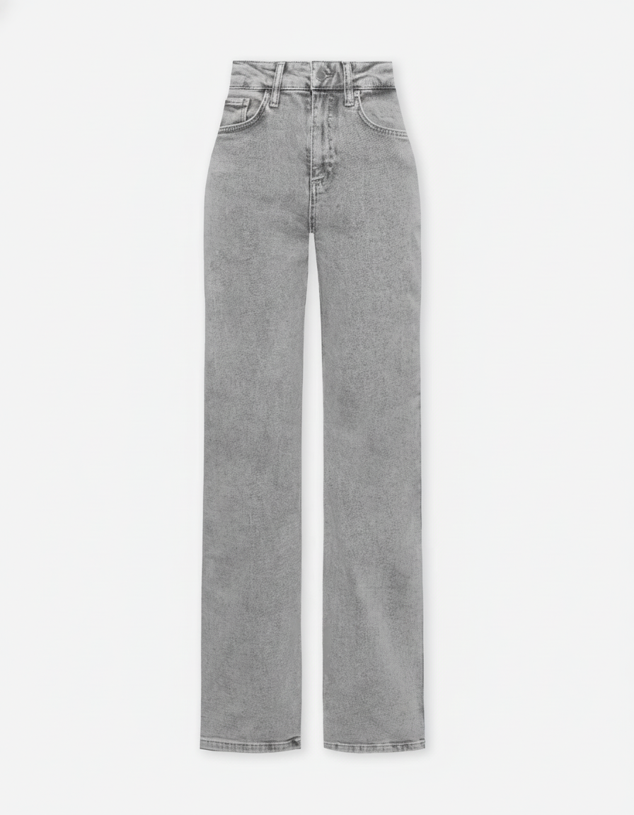 AITANA™ – Jean Bootcut Gris Élégance Décontractée