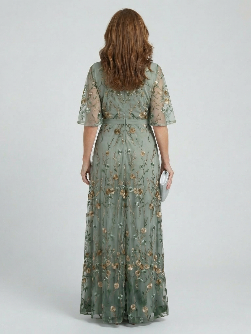 Aneta | Robe maxi à col halter fleuri