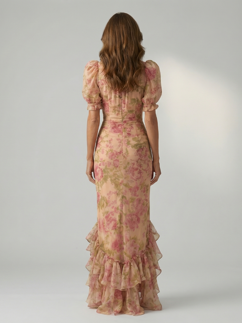 Aleksandra | Robe maxi à encolure haute