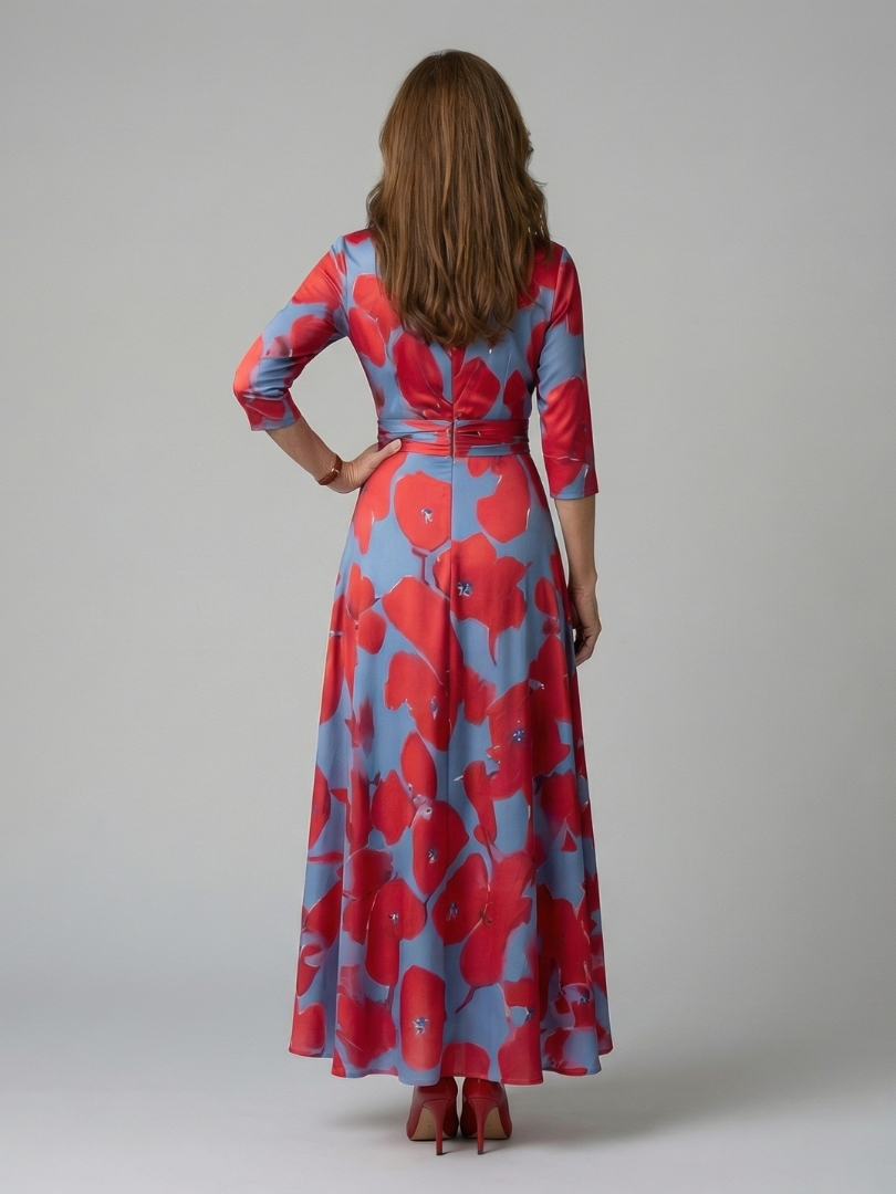 Joanna | Robe midi à décolleté croisé