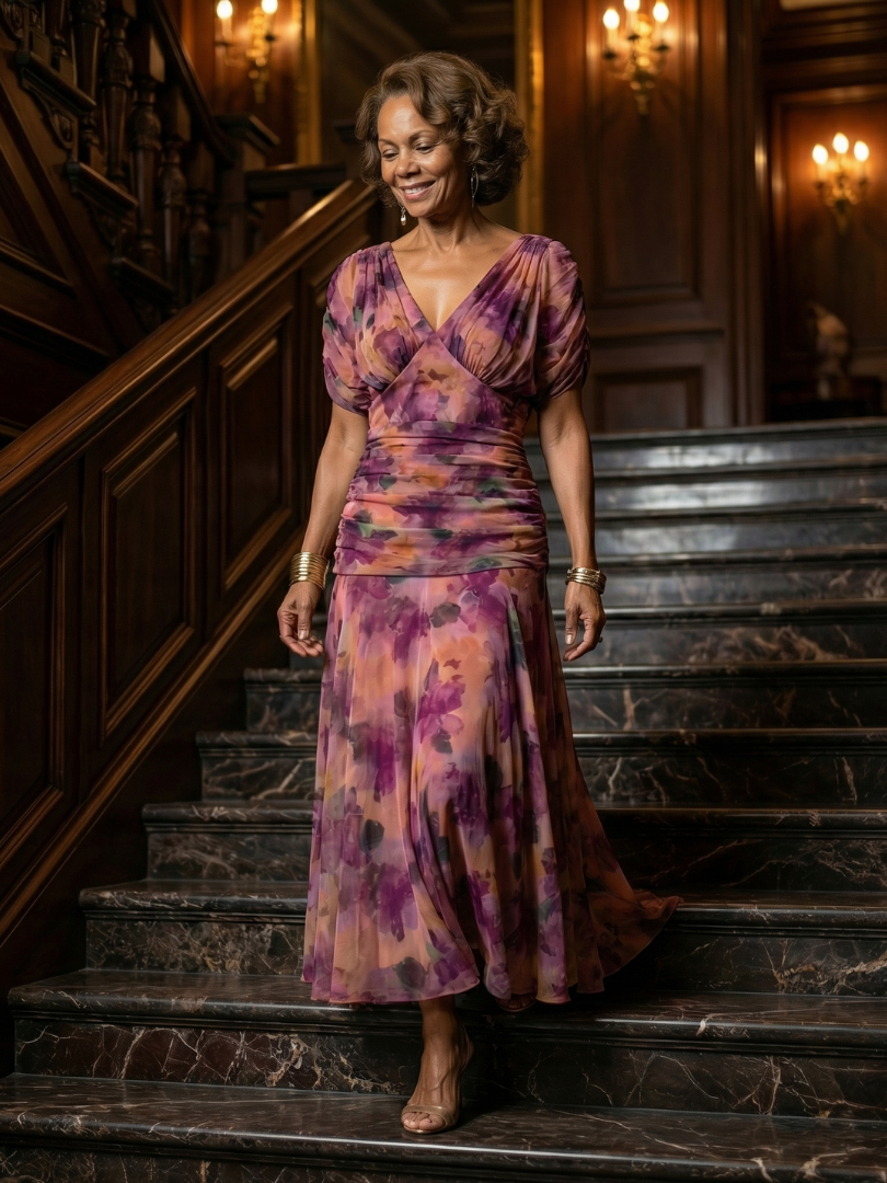 Żaneta | Robe midi à épaules dénudées