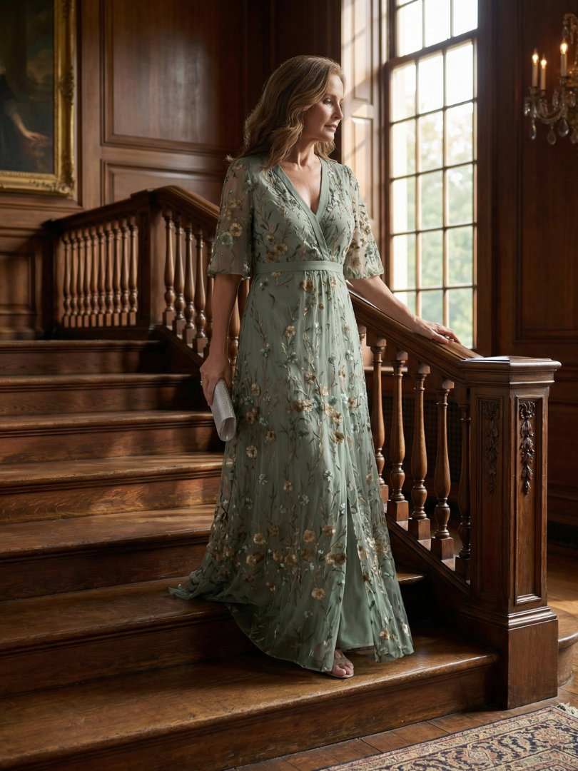 Aneta | Robe maxi à col halter fleuri