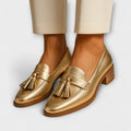 Celeste - Goudkleurige mocassins