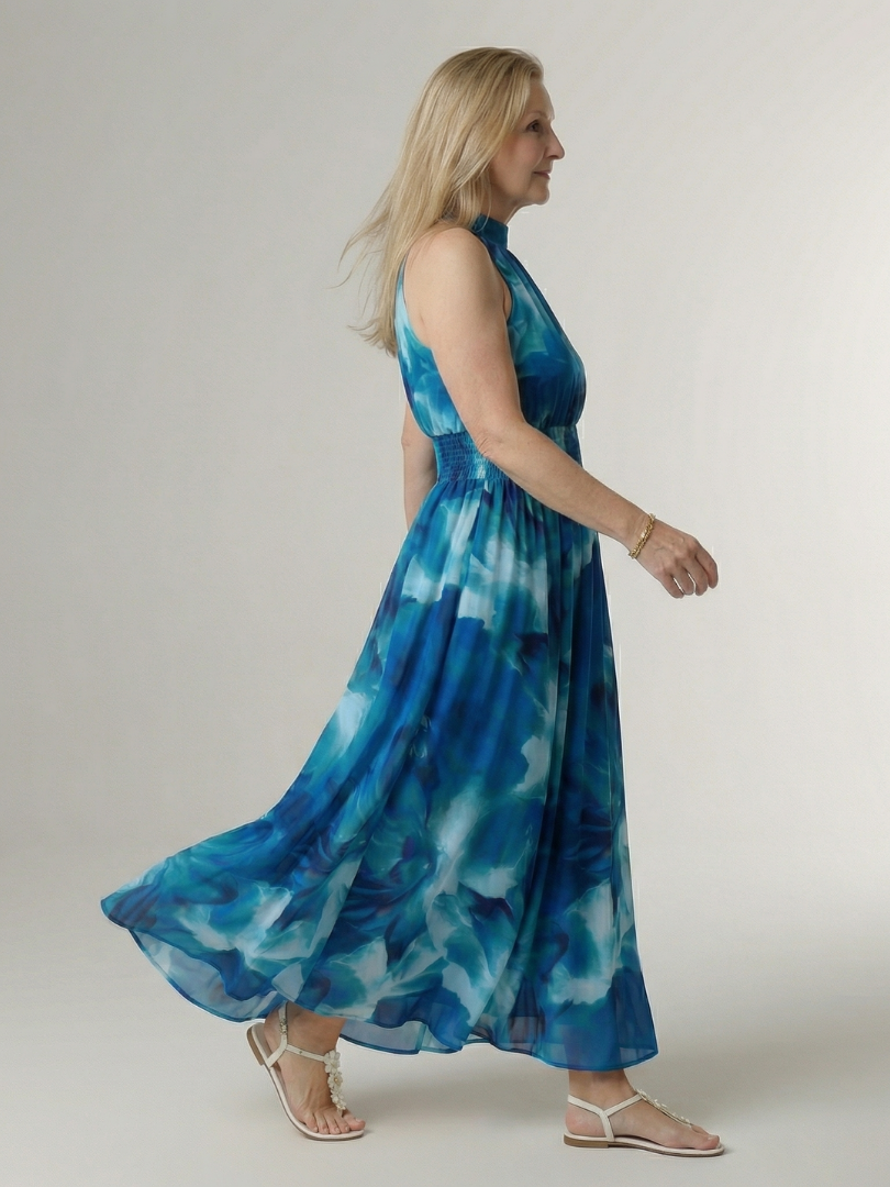 Martyna | Robe Midi à Col Halter