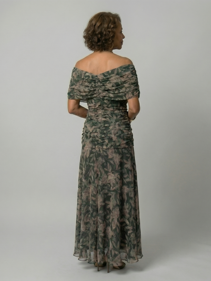 Żaneta | Robe midi à épaules dénudées