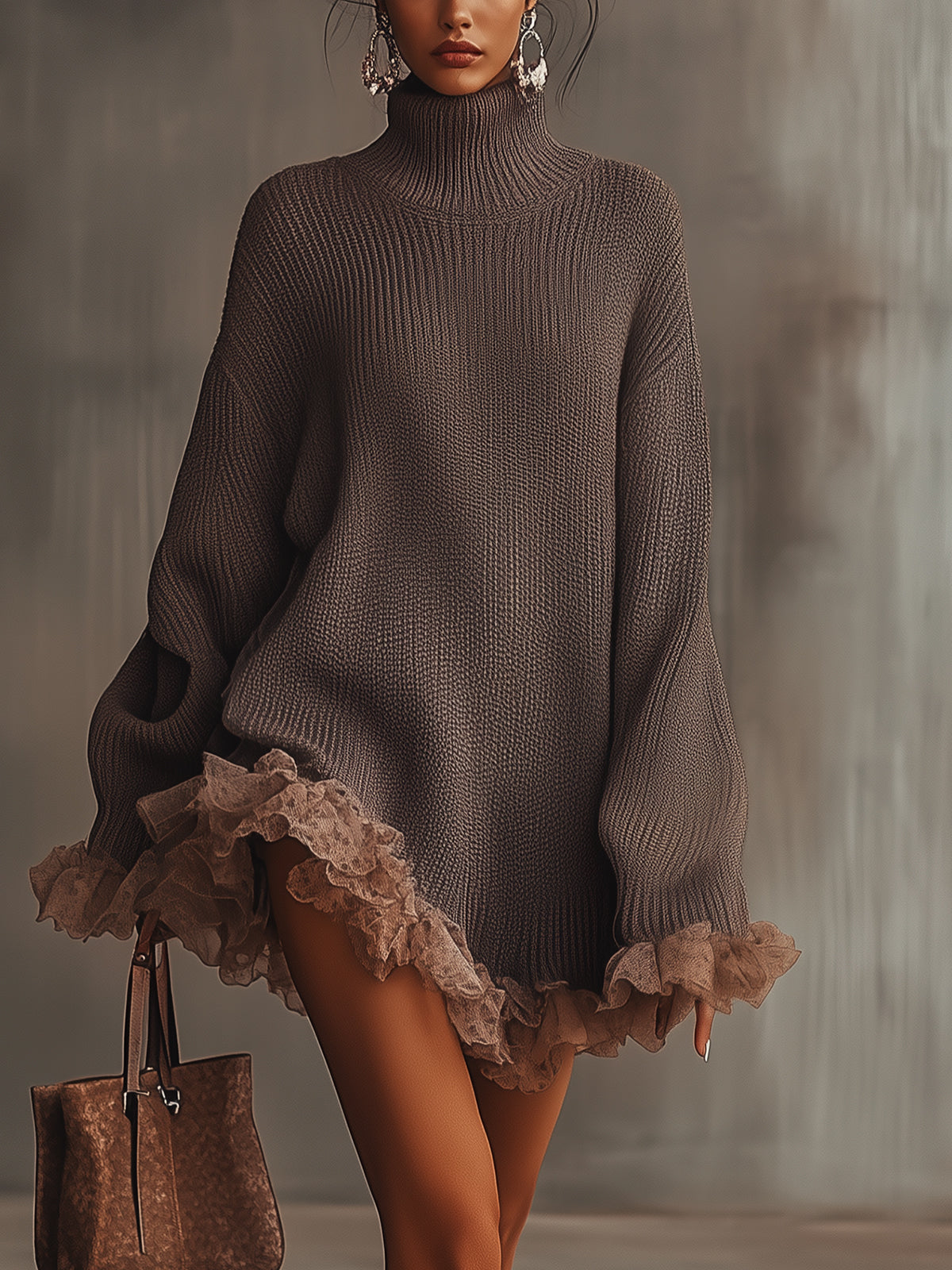 Lunara™ x Velourin™ | Robe pull à volants