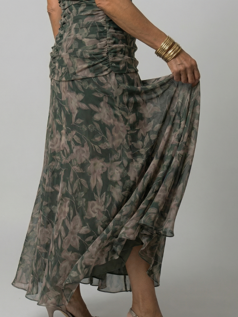 Żaneta | Robe midi à épaules dénudées