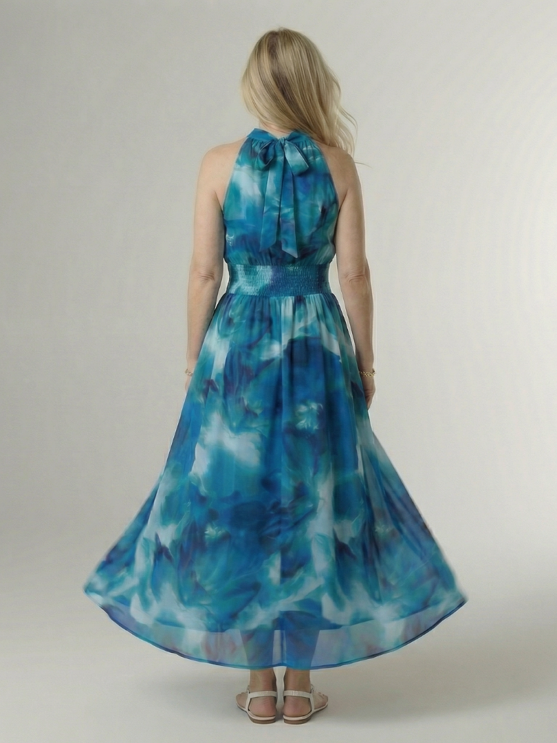Martyna | Robe Midi à Col Halter