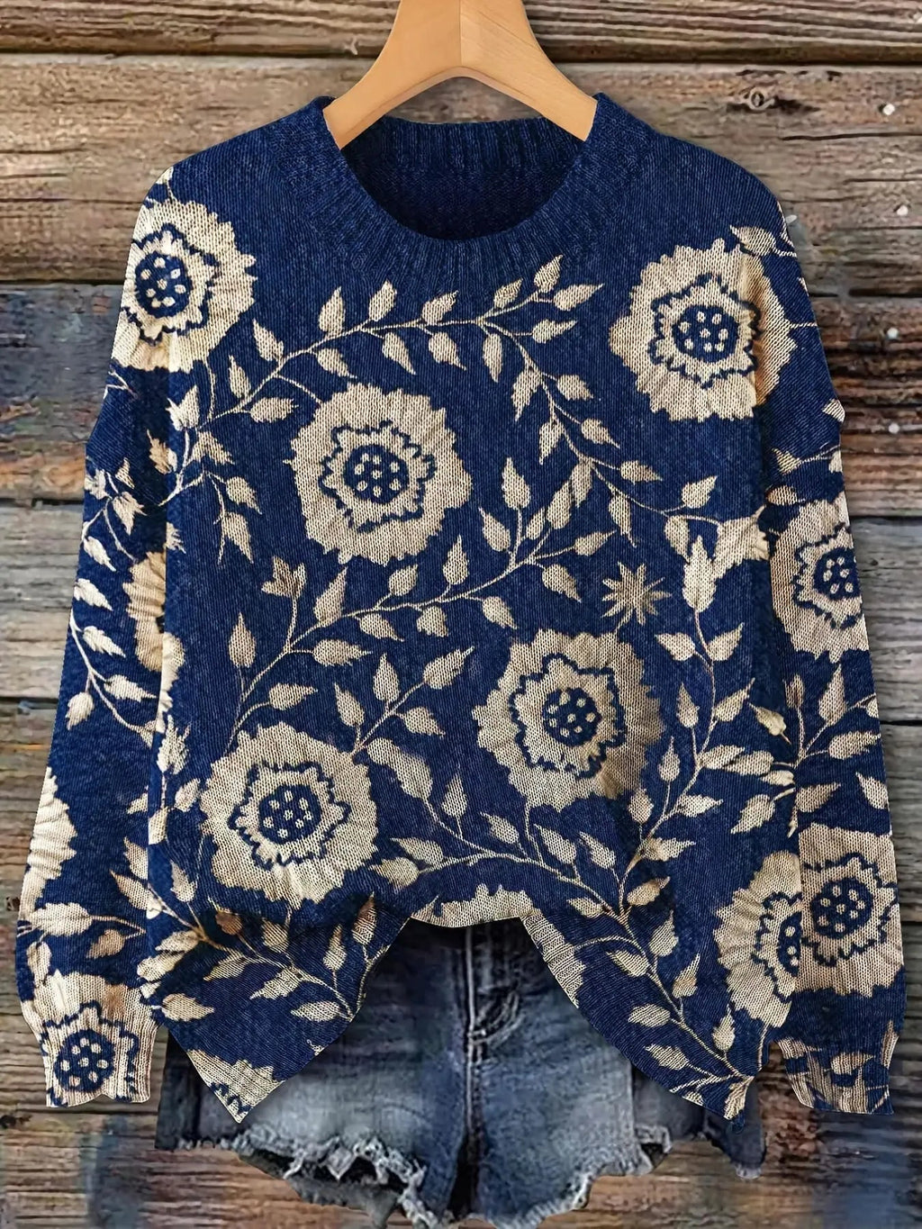 Amélie – Pull Élégant à Motif Floral