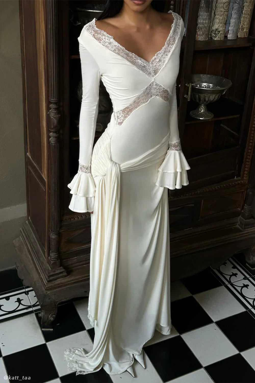 Seraphine | Robe Maxi Dentelle Romance