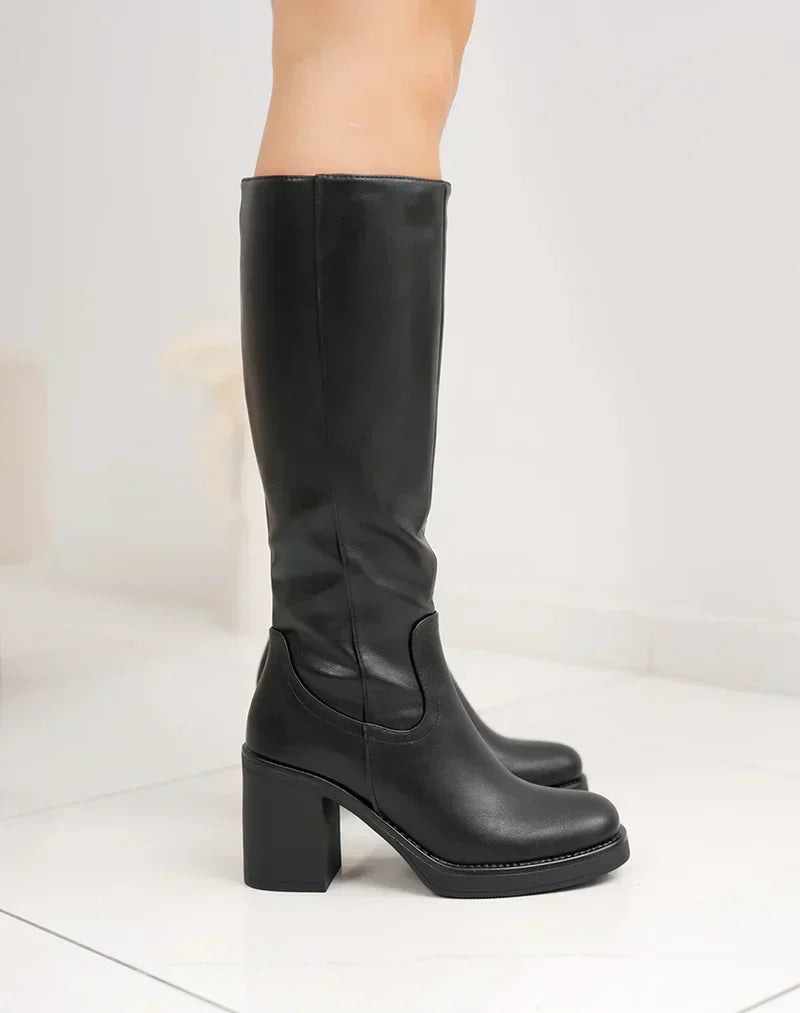Sky - Bottes noires à talons hauts