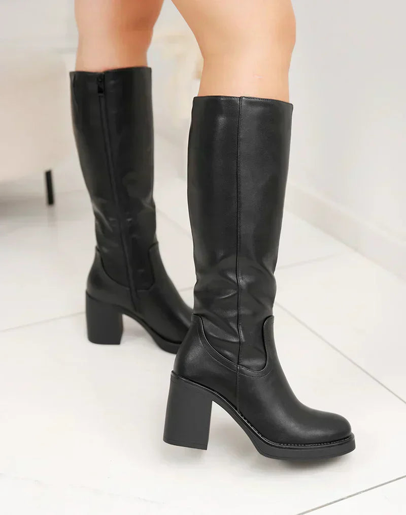 Sky - Bottes noires à talons hauts