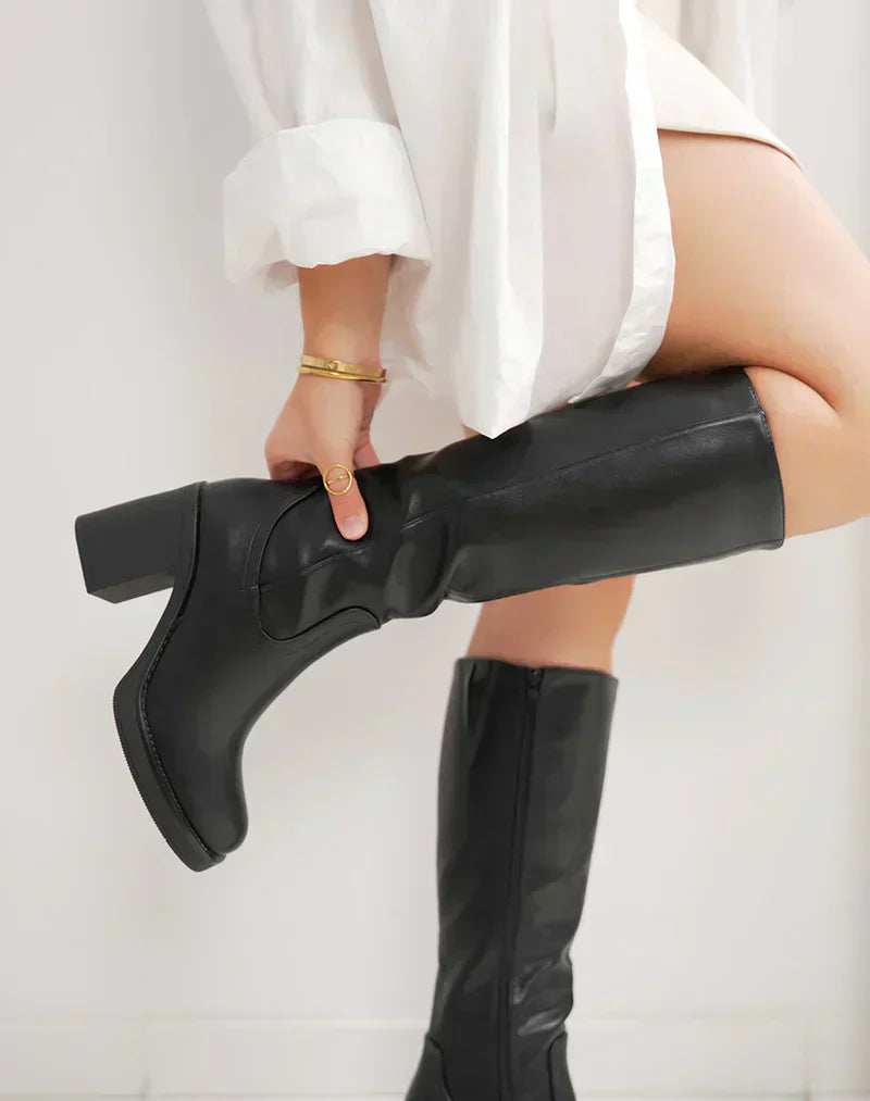 Sky - Bottes noires à talons hauts