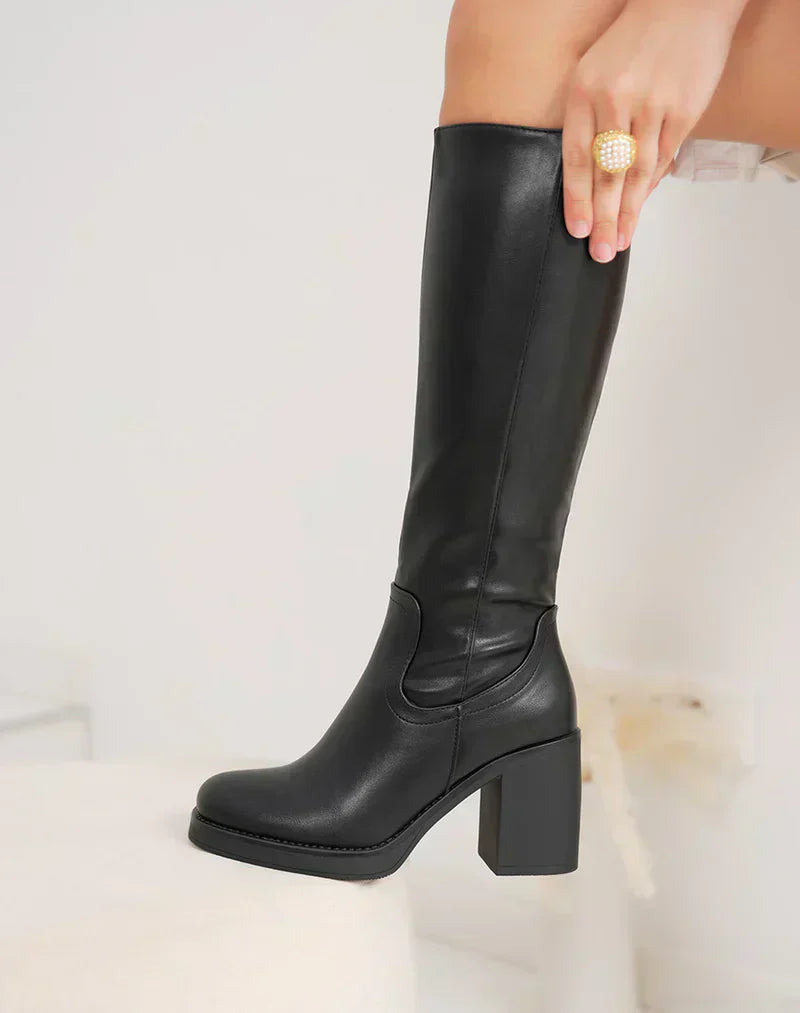 Sky - Bottes noires à talons hauts